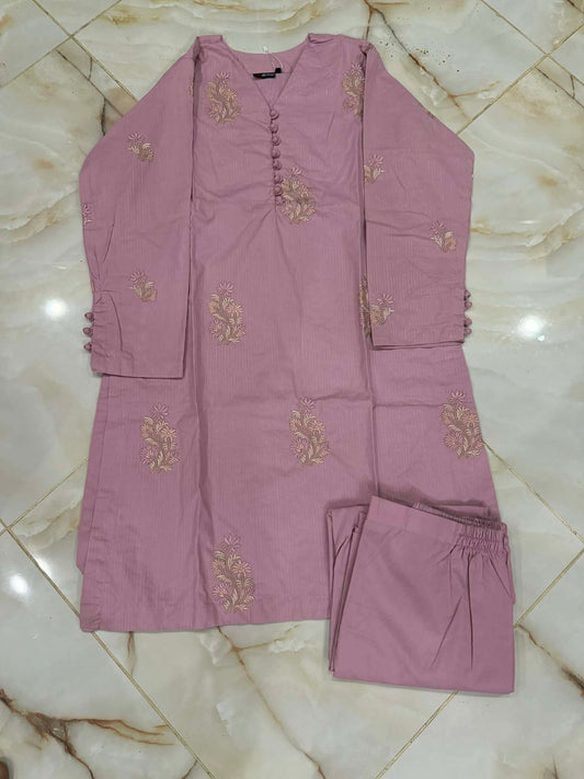 al karam 02 pc stitch suit / pink -6010