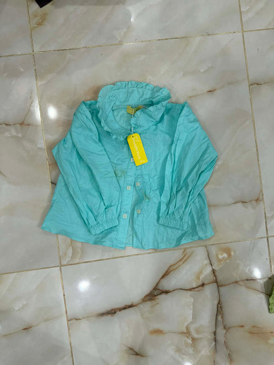 sanasafinaz 01 pc stitch kurti girls / sky blue