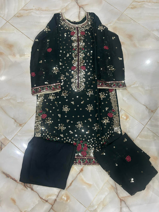 ASIM JOFA 03 PC STITCH SUIT / GREEN