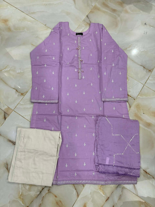 j. 03 pc stitch suit / purple
