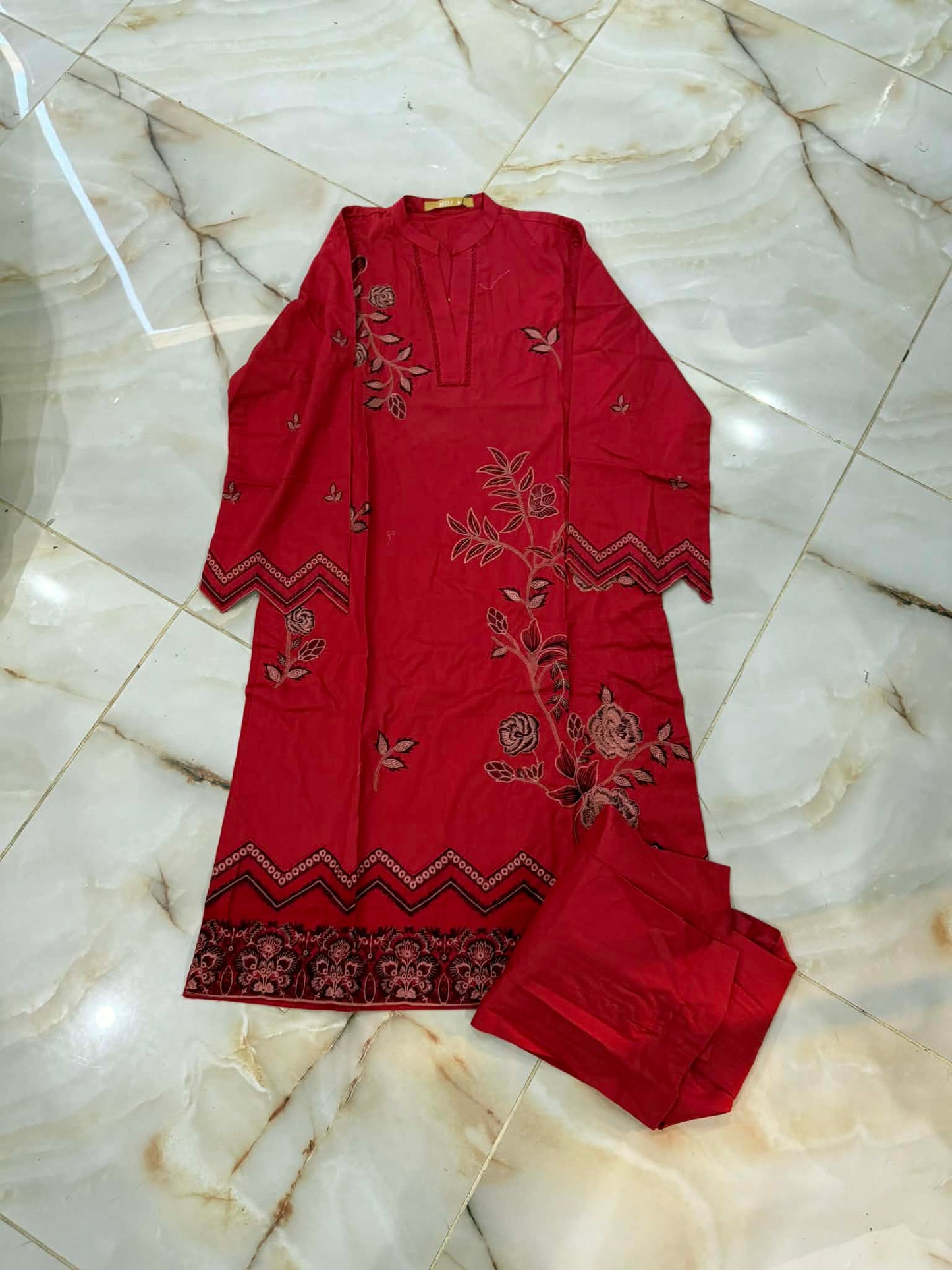 MTJ 02 PC STITCH SUIT / RED -3432