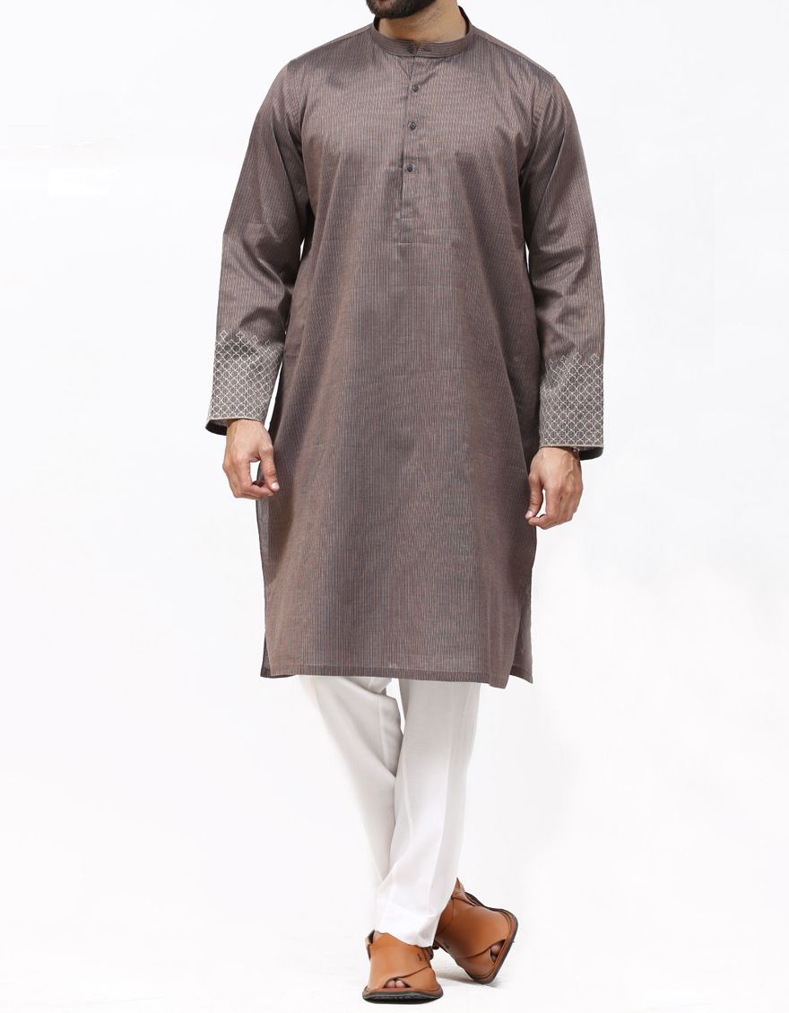 J.KURTA-STITCH/MEN-BROWN