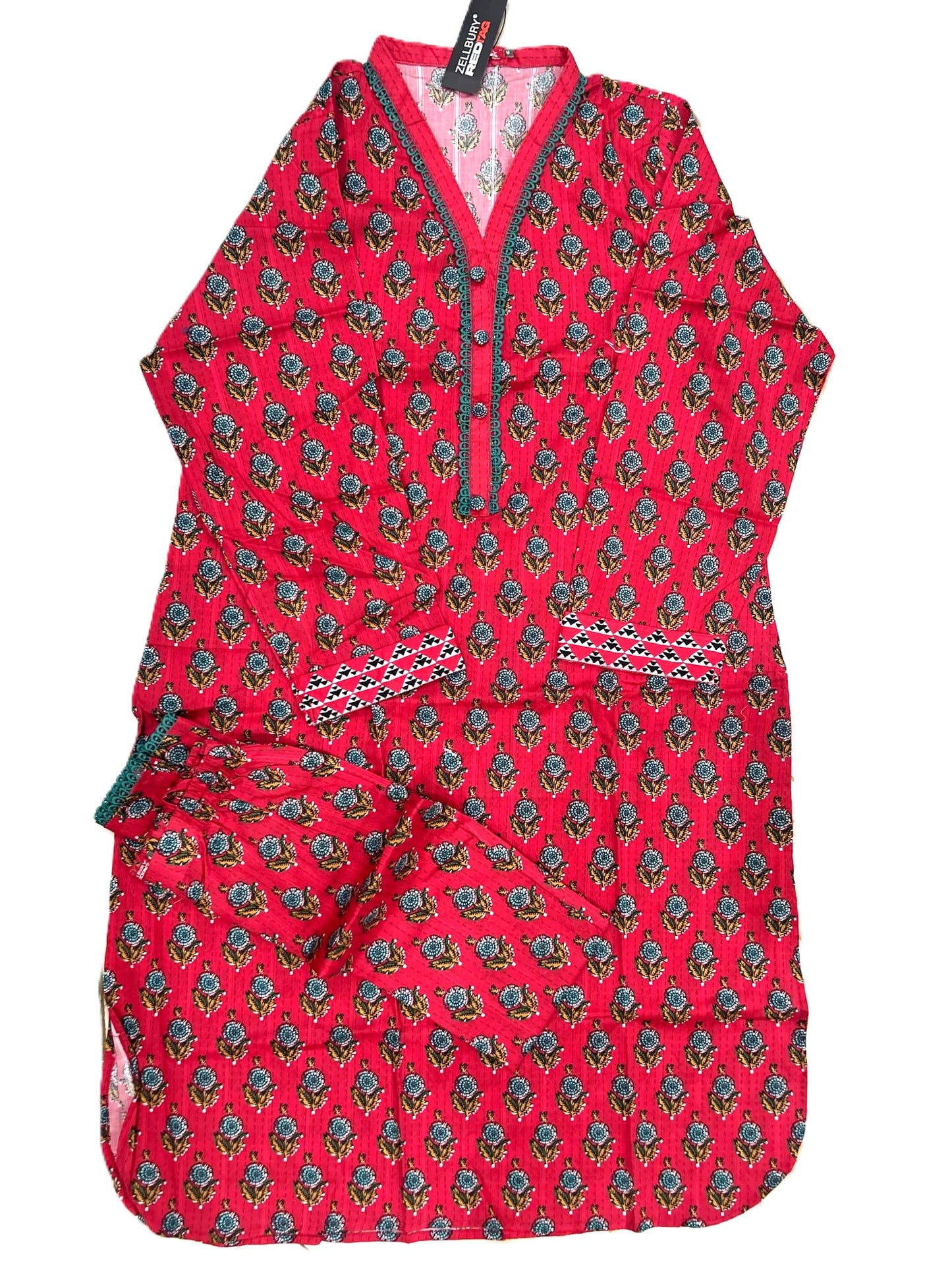 ZELLBURY.2PC.STITCH/WOMEN-REDCORD