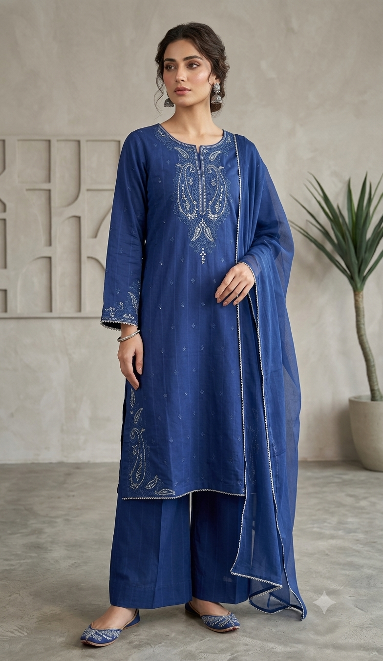 KHAADI 2PC EMB LAWN