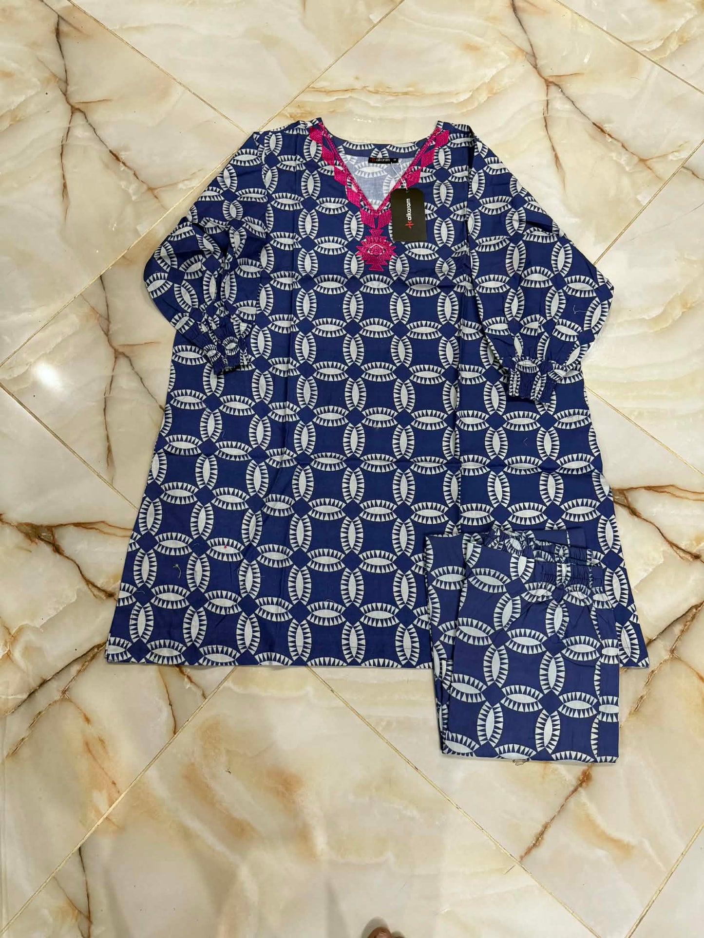 AL KARAM 02 PC STITCH SUIT / BLUE