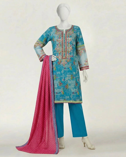 J. 03 PC STITCH SUIT / BLUE
