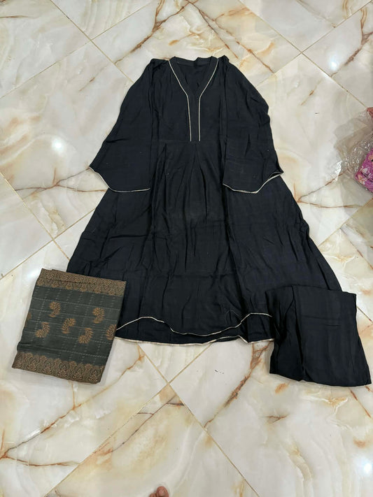 TAWAKAL 03 PC STITCH SUIT / BLACK