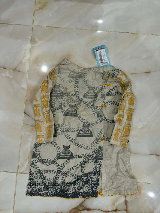 j. 01 pc stitch kurti girls / grey