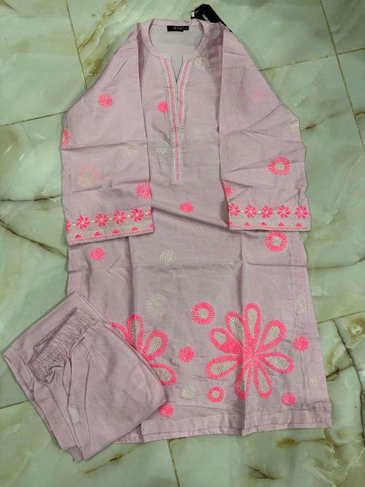 AL KARAM 02PC STITCH SUIT / PINK