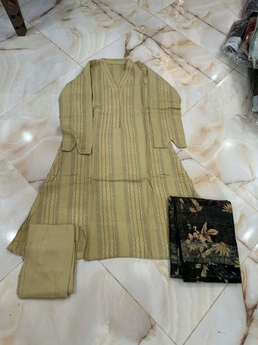 TAWAKAL 03 PC STITCH SUIT / BISCUTE