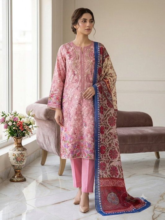 ZELLBURY 02 PC STITCH/EMB SHIRT DUPPATA