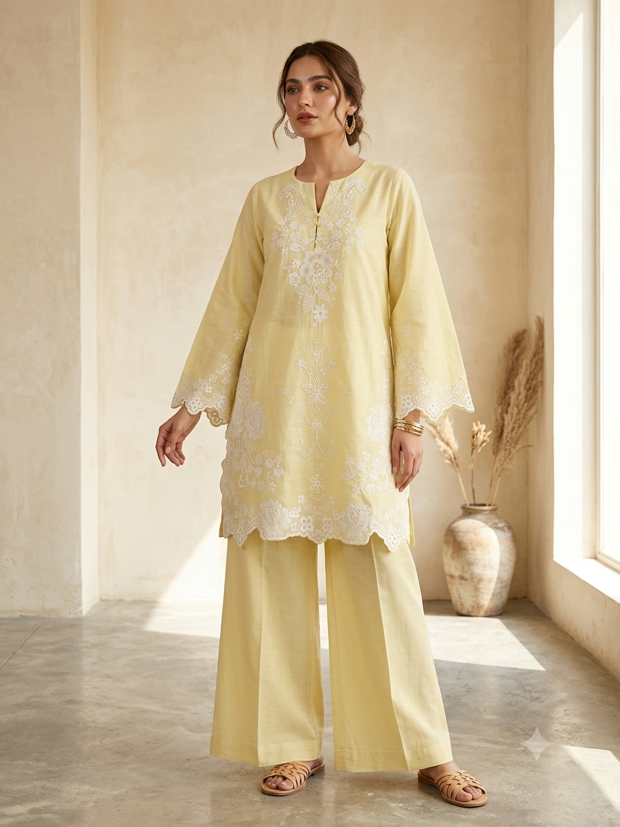 KHAADI 2PC EMB LAWN
