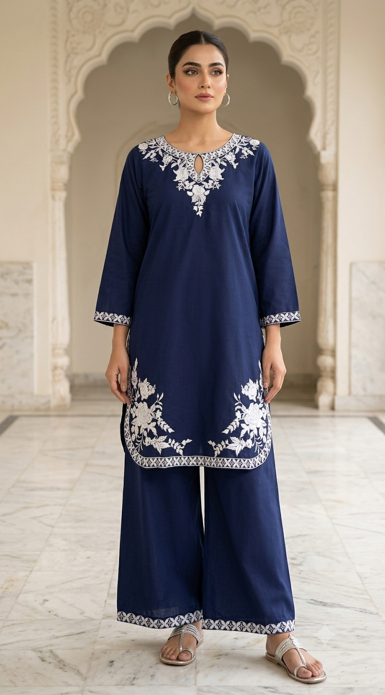 KHAADI 2PC EMB LAWN