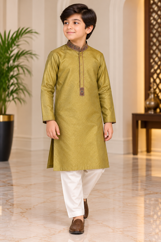 J. boys' stitched kurta, size 10 years