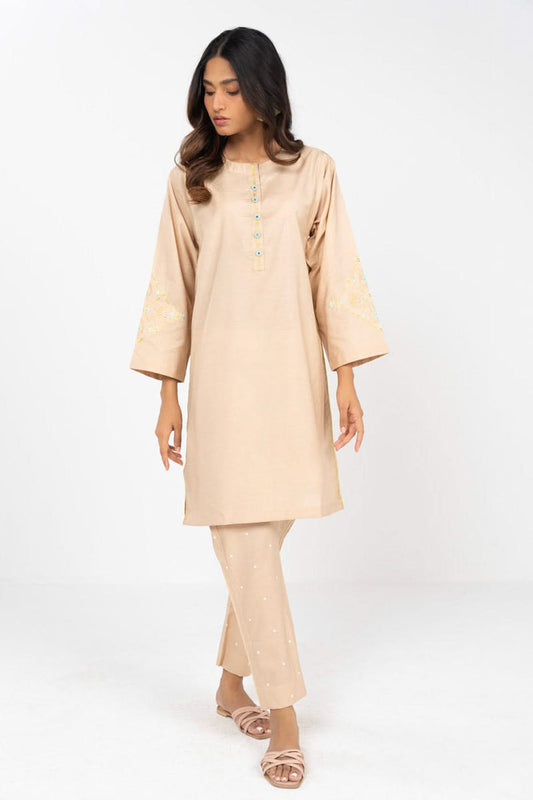 AL KARAM 02 PC STITCH SUIT / CREAM