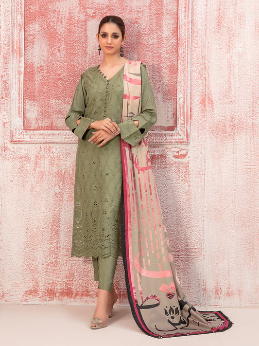 TAWAKAL 03 PC STITCH SUIT / MANDI D-9418