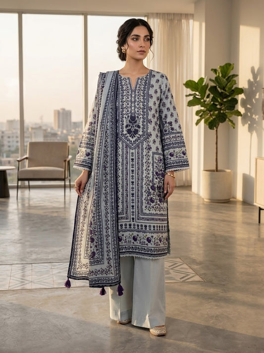 KHAADI 03 PC STITCH FANCY HAND EMBELISHED SUIT