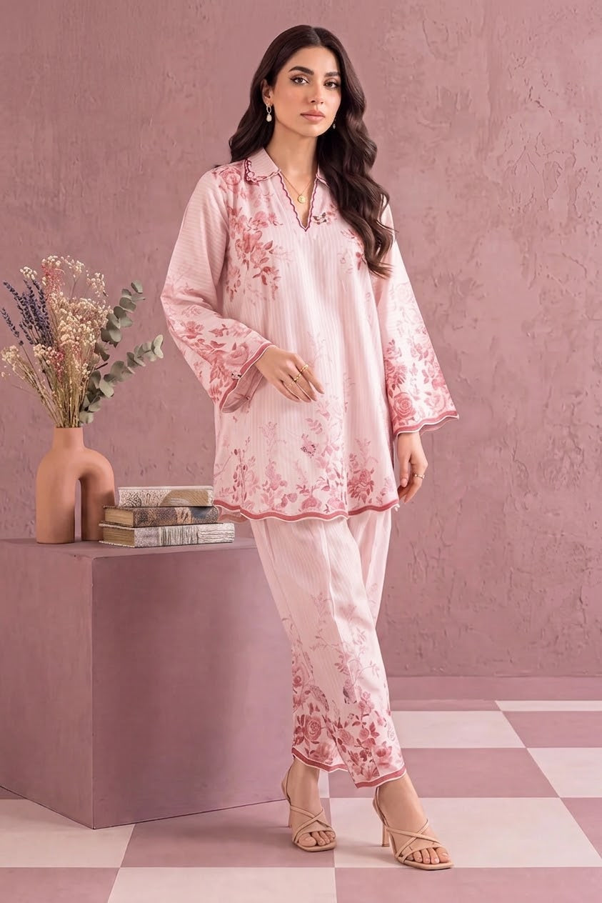 SAYA 2PC HEAVY EMB STITCH SHIRT TROUSER