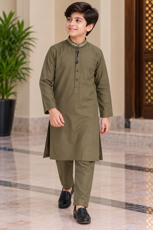 J. boys' stitched kurta, size 10 years