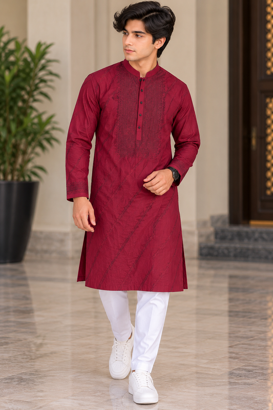 J. men's stitched kurta, size 18 years