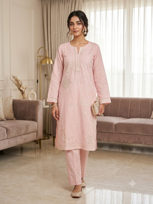 KHAADI 2PC EMB LAWN
