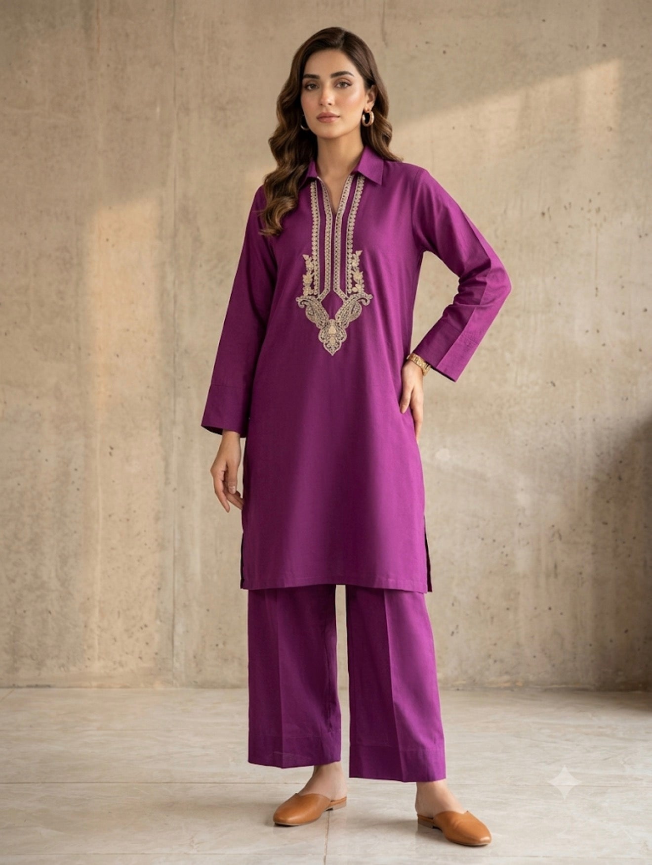 SAYA 02PC STITCH PURPLE 177