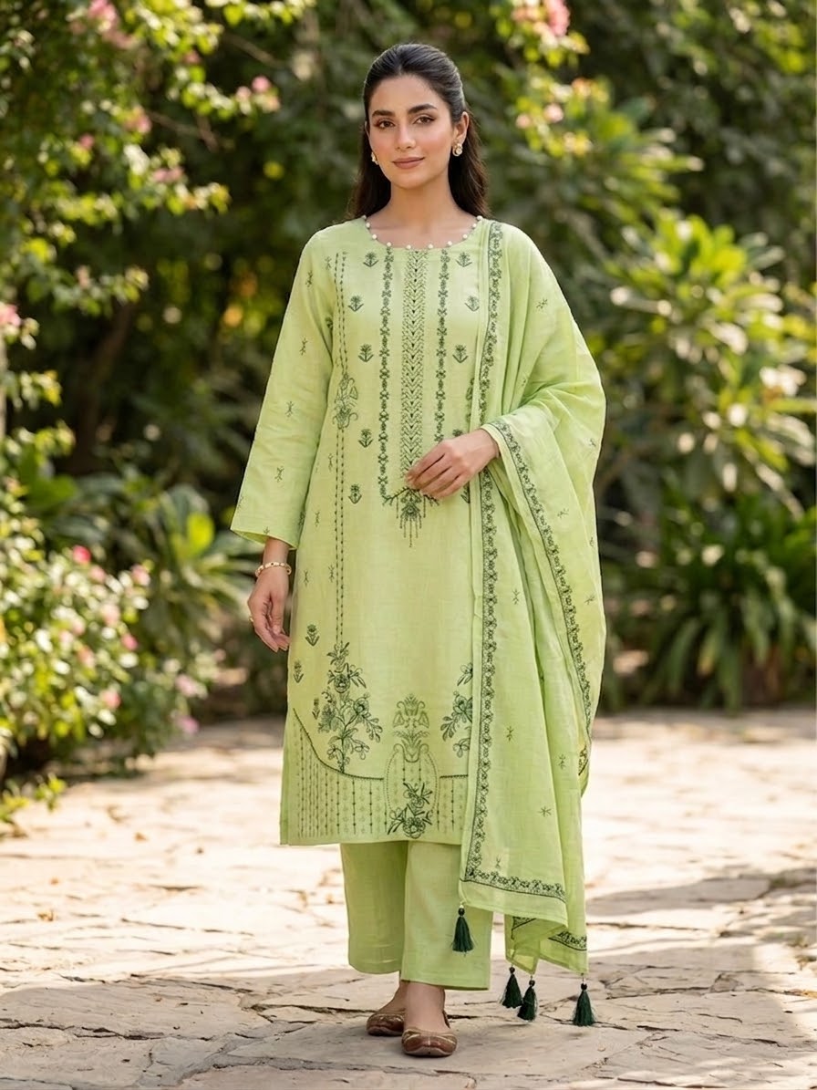 AL KARAM 03 PC heavy chicken kari STITCH SUIT