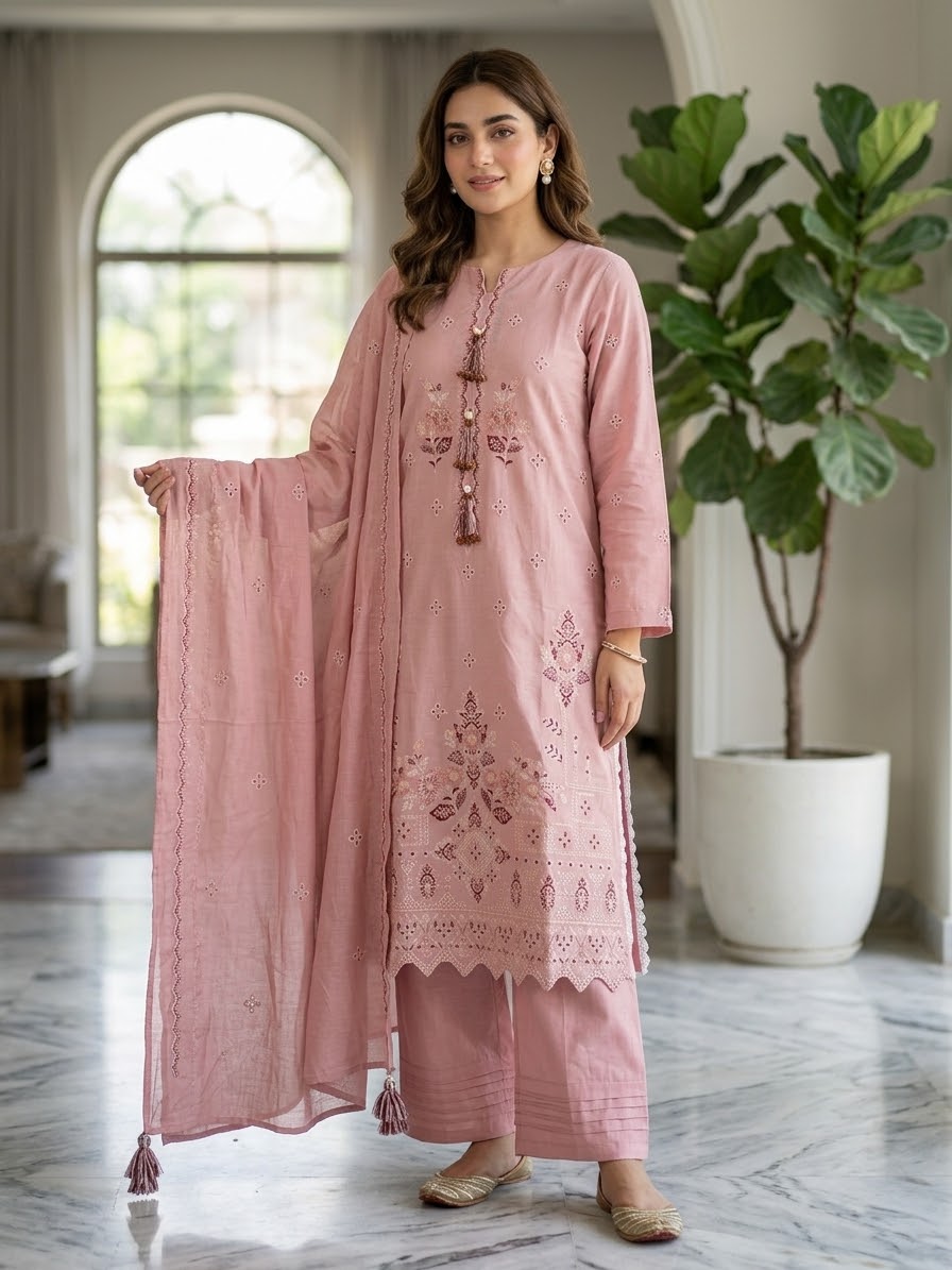 AL KARAM 03 PC heavy chicken kari STITCH SUIT