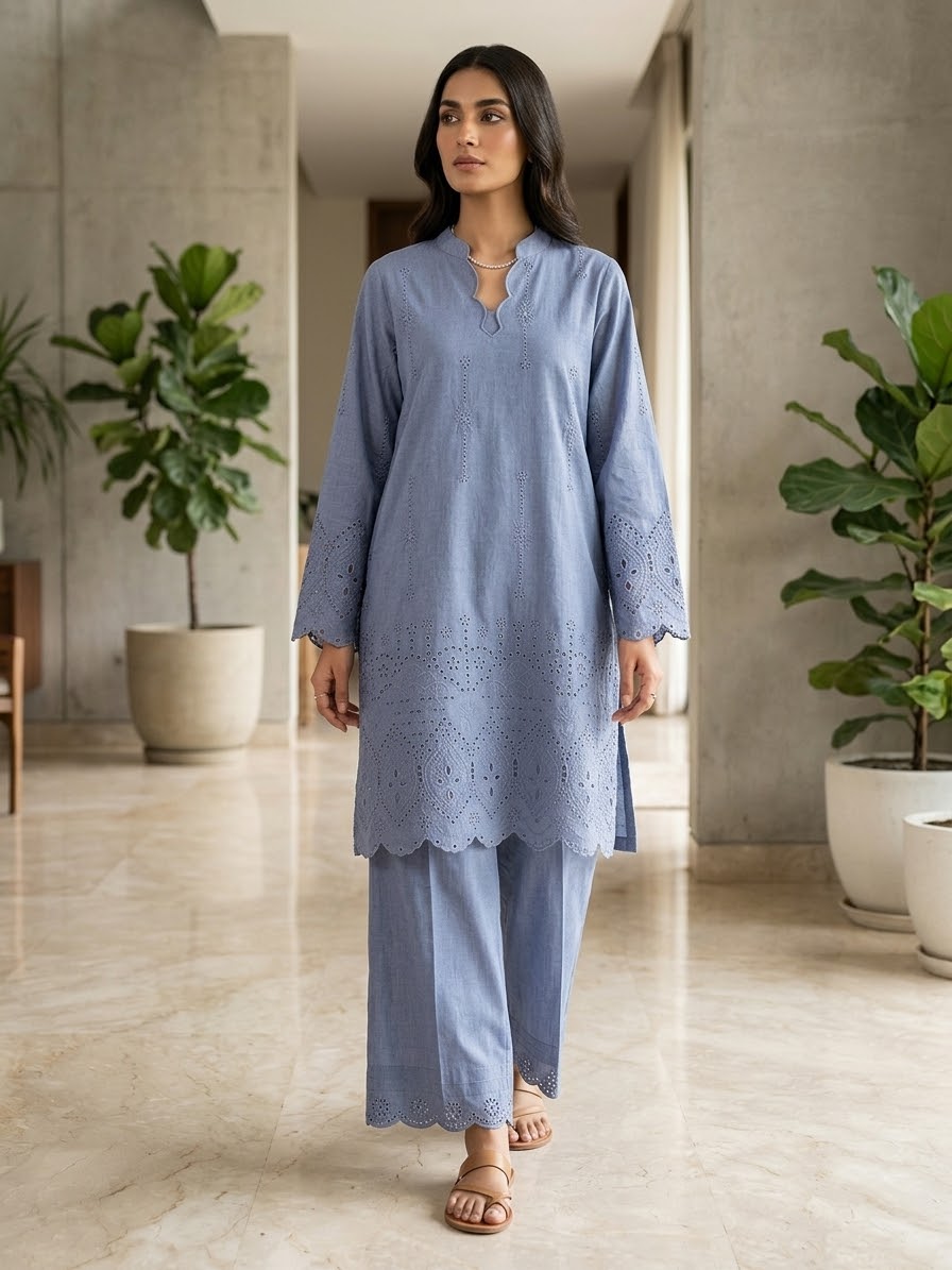 SAYA 02PC STITCH  SUITS 1317 HEAVY CHIKEN KARI FORMAL