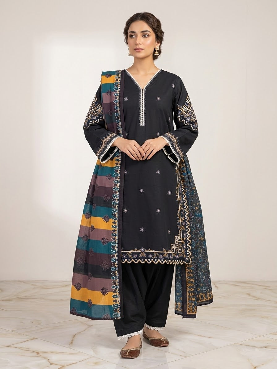 SAYA 03 PC STITCH SUIT / BLACK -222