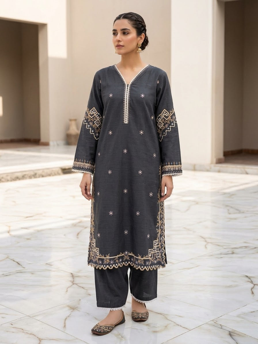 SAYA 03 PC STITCH SUIT / BLACK -222