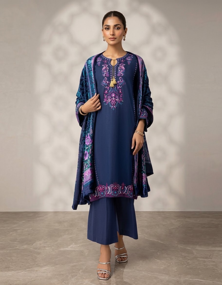 J. 03 PC STITCH SUIT / BLUE -338