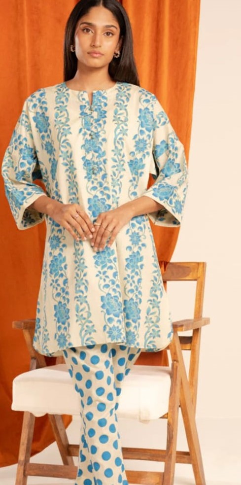 ALKARAM LAWN 02 PC STITCH SUIT / SKY BLUE