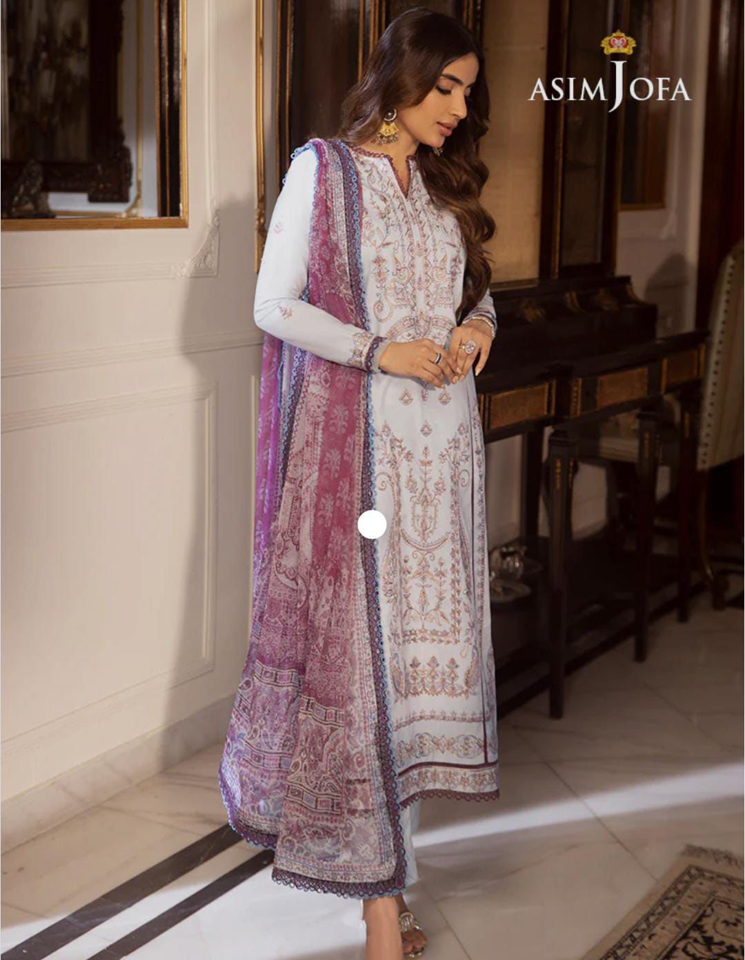 ASIM JOFA 03PC STITCH/ VLOUISH