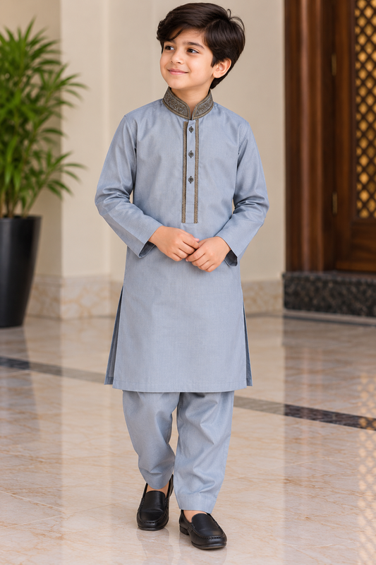 J. boys' stitched kurta, size 8 years