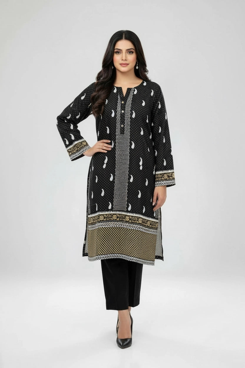 AL KARAM 02 PC STITCH SUIT / BLACK 435