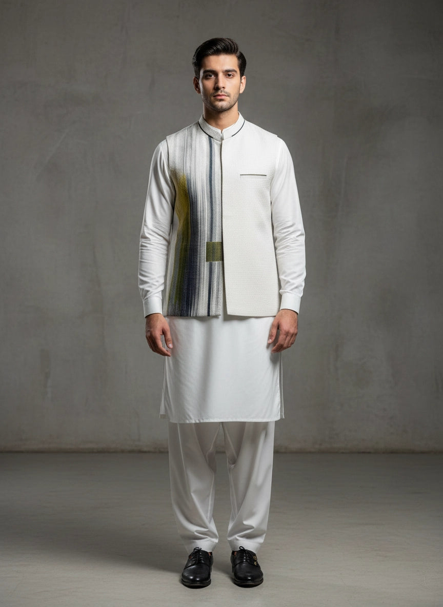 ALMIRA 01 PC WASTCOAT / WHITE