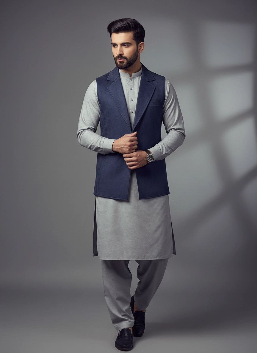 ALMIRA 01 PC WASTCOAT / DARK BLUE