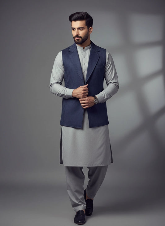 ALMIRA 01 PC WASTCOAT / DARK BLUE