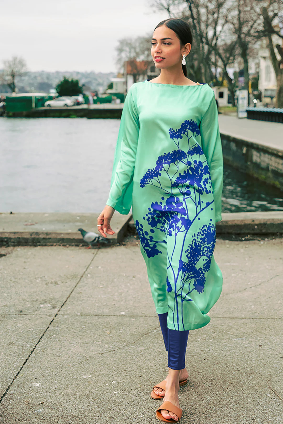 ZELLBURY 01PC STITCH/SEA GREEN-231053