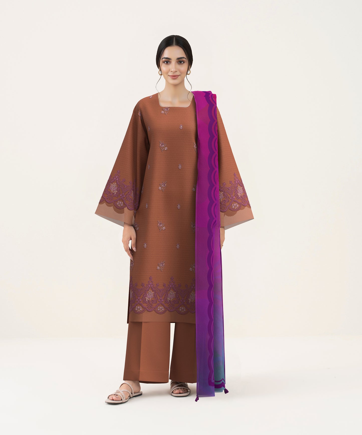 SAPPHIRE 3PC- UNSTITCH EMBROIDED WS26CL1-5