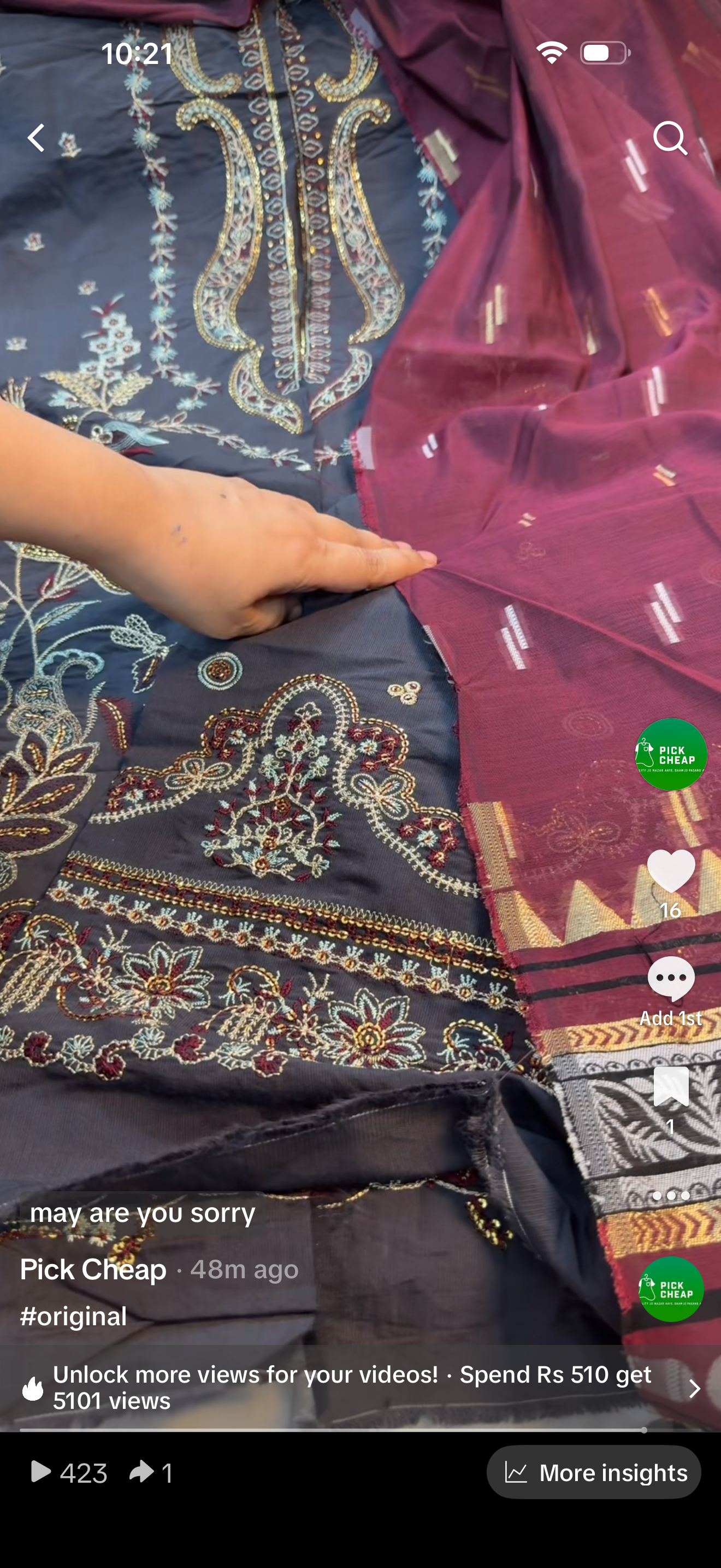 BONANZA SATRANGI 03PC UNSTITCH GREYLING -10