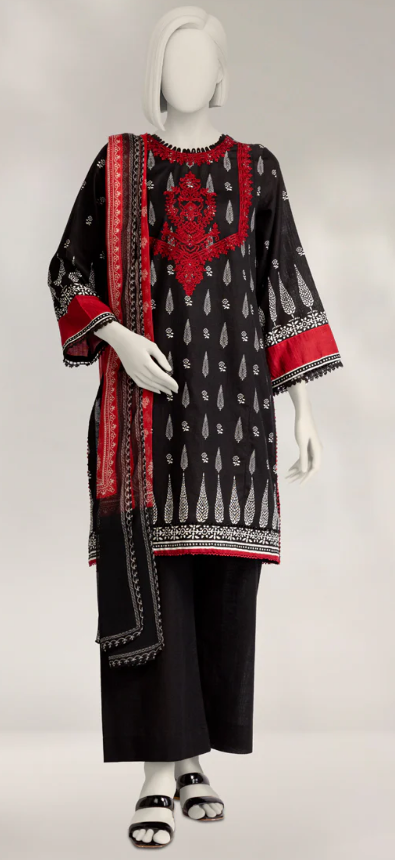 J. 03 PC STITCH SUIT /black