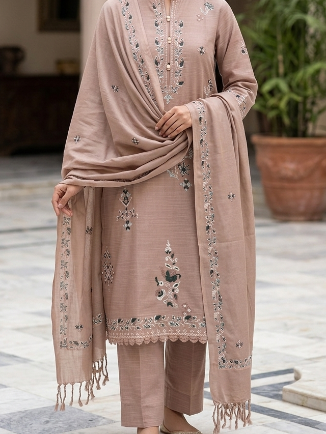 J. 03 PC STITCH SUIT / biscuity 001