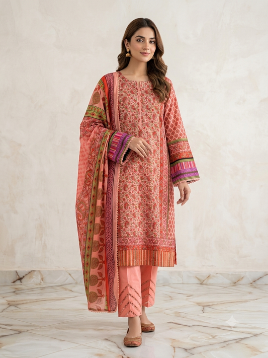 SAPPHIRE 03PC STITCH LAWN