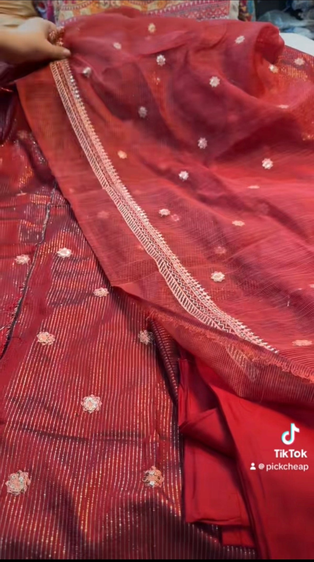 BONANZA SATRANGI 3PC UNSTITCH BRIDAL HEAVY EMB SILK LUXURY emb silk duppata
