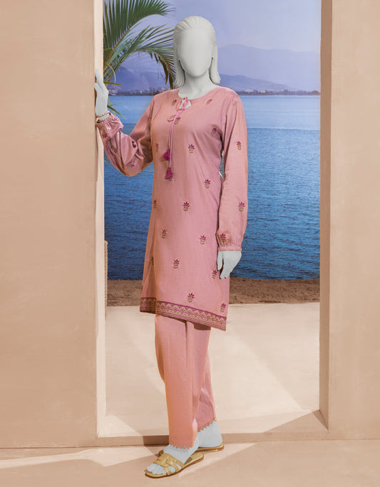 J. 02 PC STITCH SUIT / PINK -196