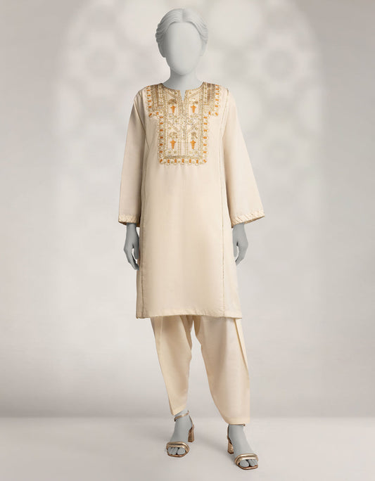 J. 02 PC STITCH SUIT / OFF WHITE-2324