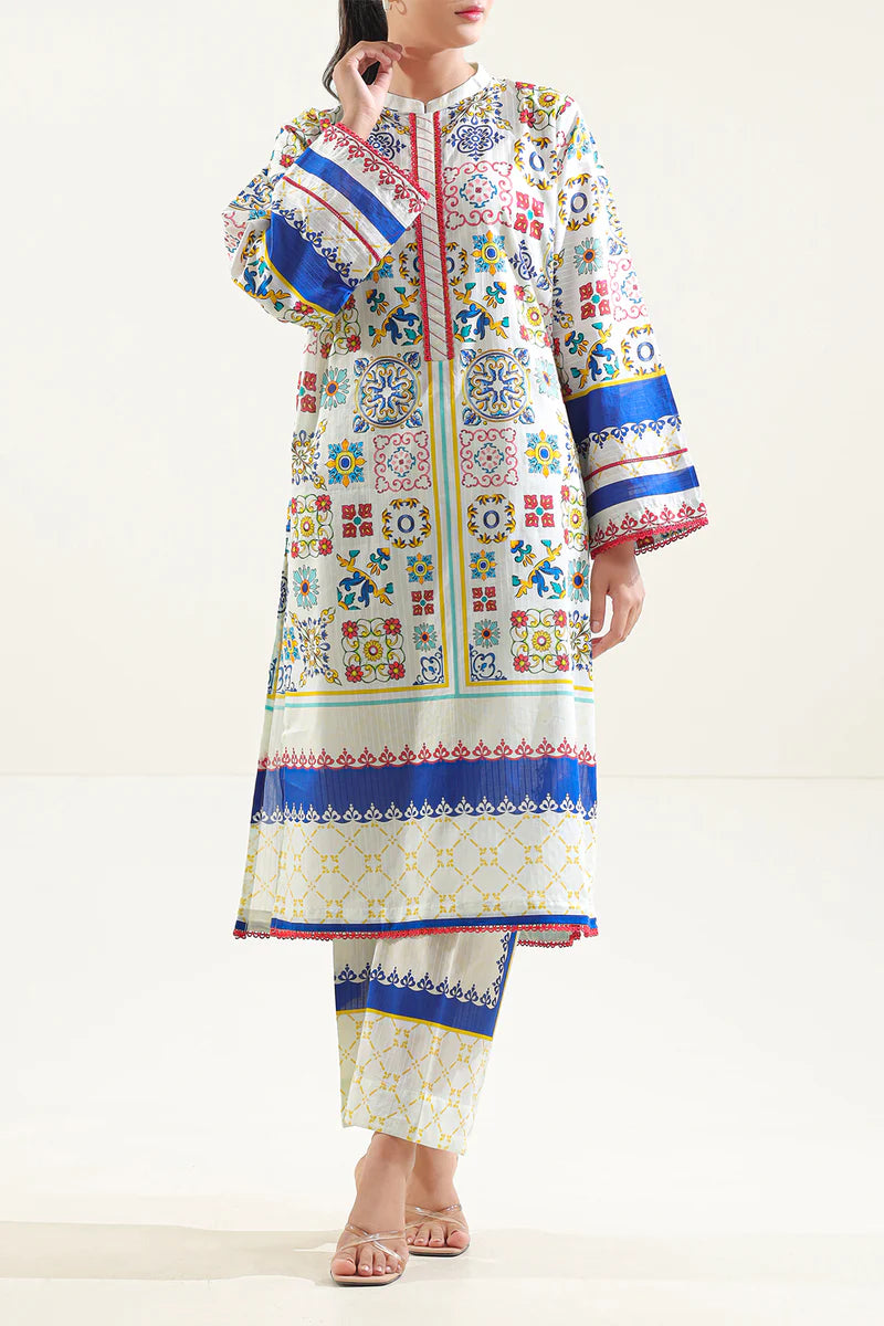 Saya Printed Cotton Stitched 2 Piece (Shirt/Trouser) WP2P-1919