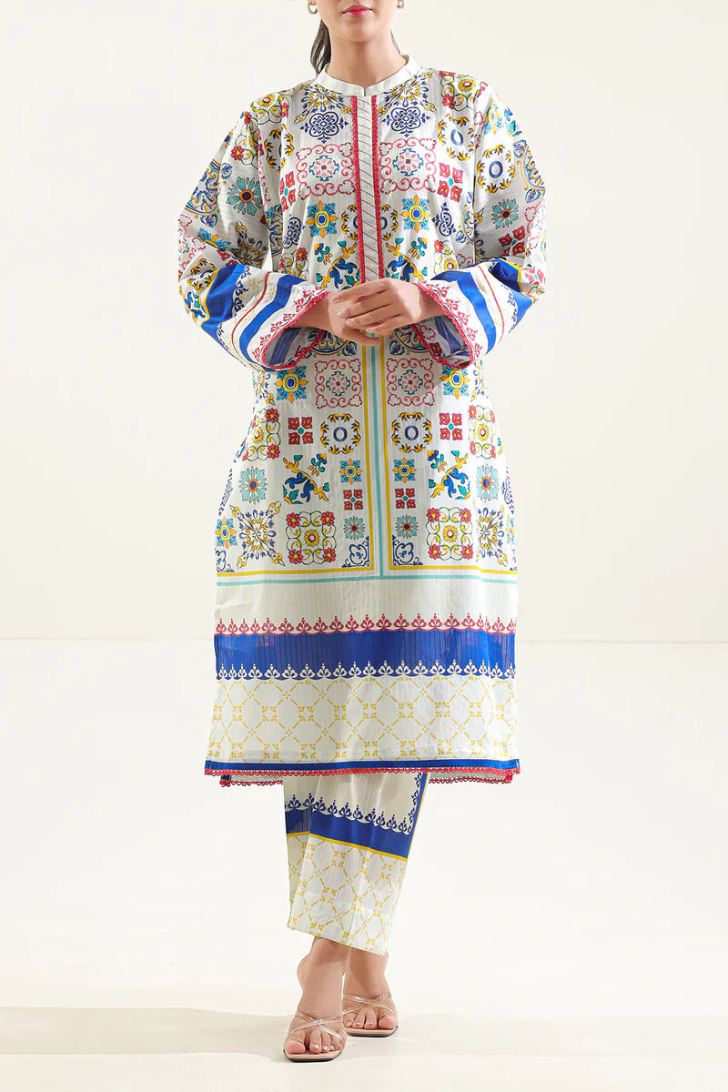Saya Printed Cotton Stitched 2 Piece (Shirt/Trouser) WP2P-1919